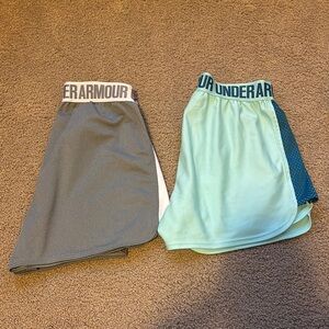 Under Armour Athletic Shorts Set - Blue and Gray